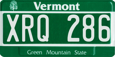 VT license plate XRQ286
