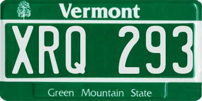 VT license plate XRQ293
