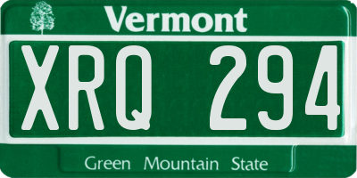 VT license plate XRQ294