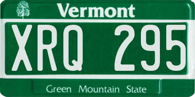 VT license plate XRQ295