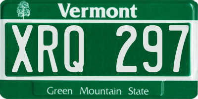 VT license plate XRQ297