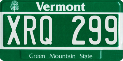 VT license plate XRQ299