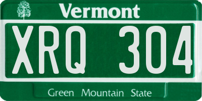 VT license plate XRQ304