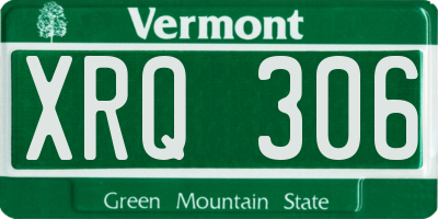 VT license plate XRQ306