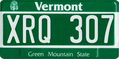 VT license plate XRQ307