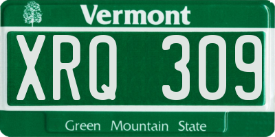 VT license plate XRQ309