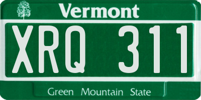VT license plate XRQ311
