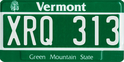 VT license plate XRQ313