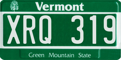 VT license plate XRQ319