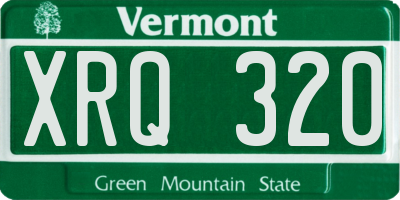 VT license plate XRQ320
