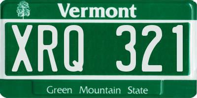 VT license plate XRQ321