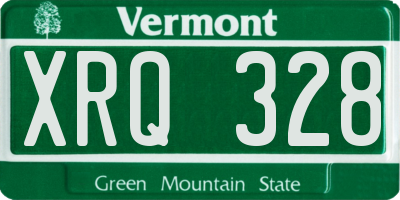 VT license plate XRQ328