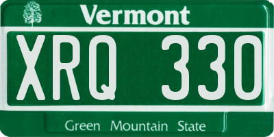 VT license plate XRQ330
