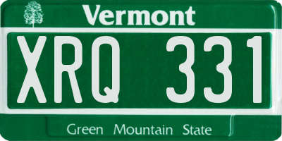 VT license plate XRQ331
