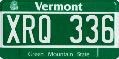 VT license plate XRQ336