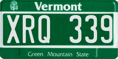 VT license plate XRQ339