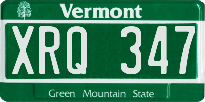 VT license plate XRQ347