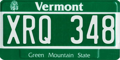 VT license plate XRQ348
