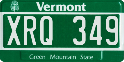 VT license plate XRQ349