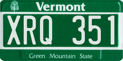 VT license plate XRQ351