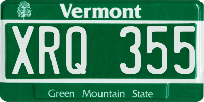 VT license plate XRQ355