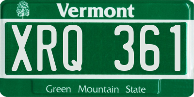 VT license plate XRQ361