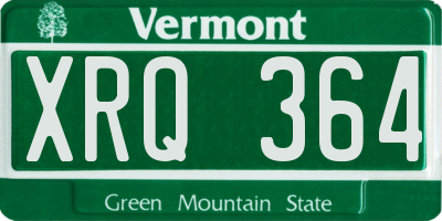 VT license plate XRQ364