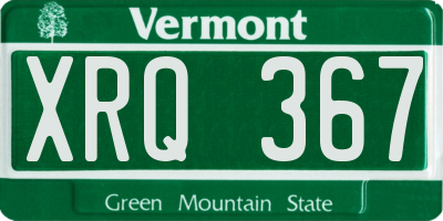 VT license plate XRQ367