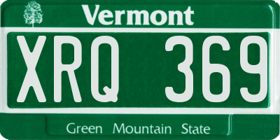 VT license plate XRQ369