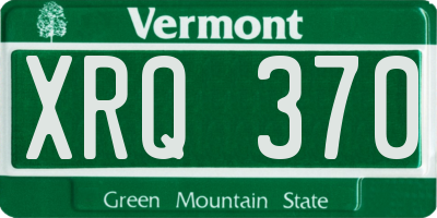 VT license plate XRQ370