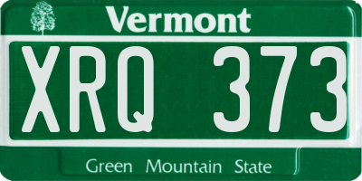 VT license plate XRQ373