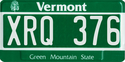 VT license plate XRQ376