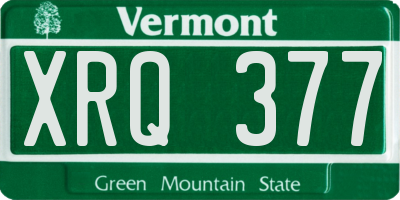 VT license plate XRQ377