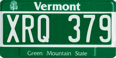 VT license plate XRQ379