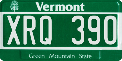 VT license plate XRQ390