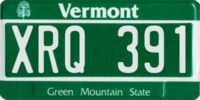 VT license plate XRQ391