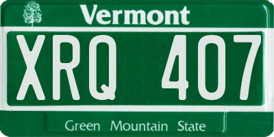 VT license plate XRQ407