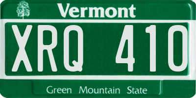 VT license plate XRQ410