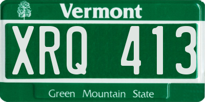 VT license plate XRQ413