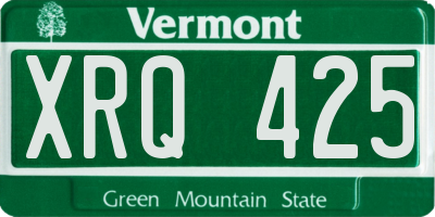 VT license plate XRQ425
