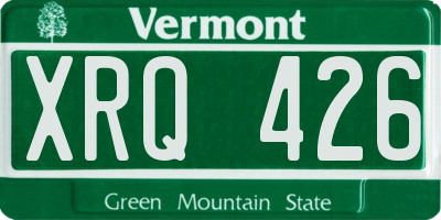 VT license plate XRQ426