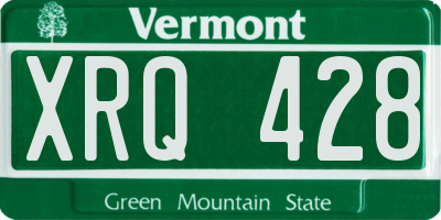 VT license plate XRQ428