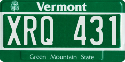 VT license plate XRQ431