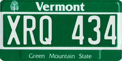 VT license plate XRQ434