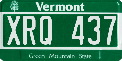 VT license plate XRQ437