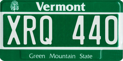 VT license plate XRQ440