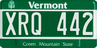 VT license plate XRQ442