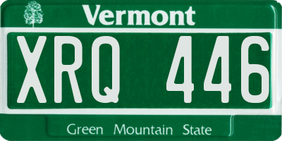 VT license plate XRQ446