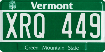 VT license plate XRQ449