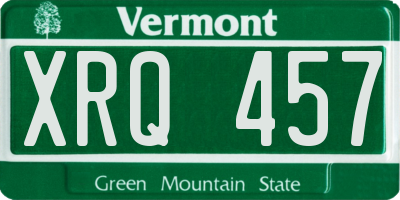 VT license plate XRQ457